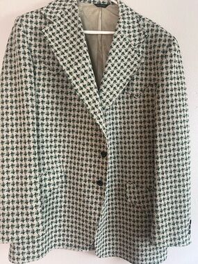 Vintage Miller Green & Cream  Blazer